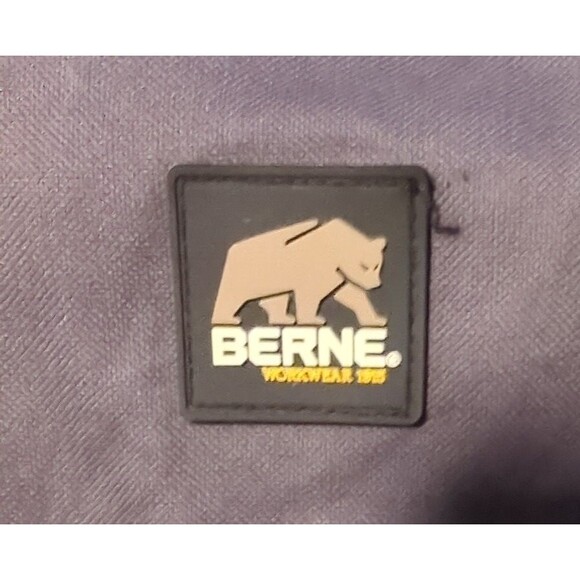 Berne Men's Duck Quilt-lined Traditional Shirt Jacket 2XL Slate Pockets/Snaps - Picture 5 of 8